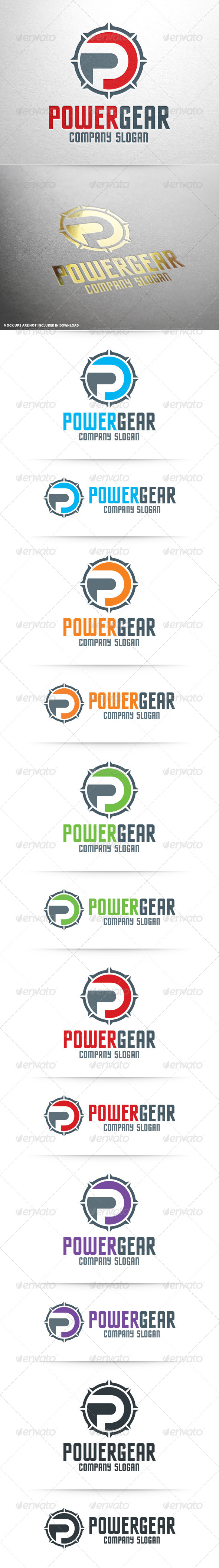 GraphicRiver Power Gear Letter P Logo 8469611 GraphicRiver Power Gear Letter P Logo 8469611