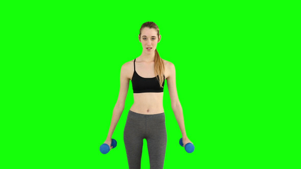 Fit Model Raising Dumbbells 1 Fit Model Raising Dumbbells 1