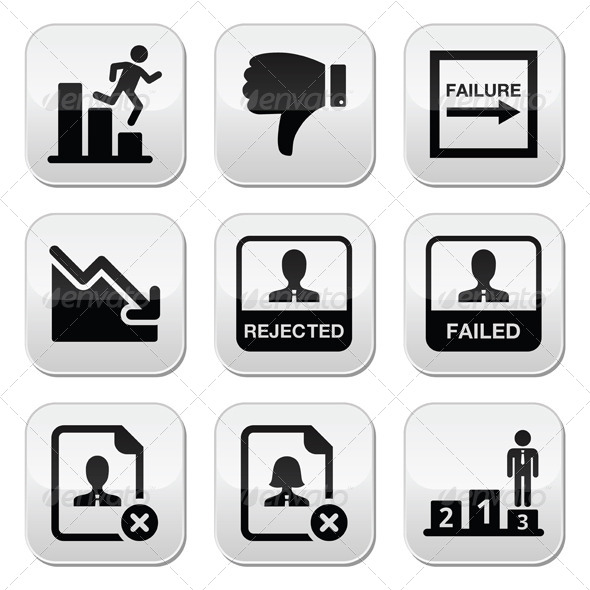 GraphicRiver Failure Rejected Man Buttons Set 8469845 GraphicRiver Failure Rejected Man Buttons Set 8469845